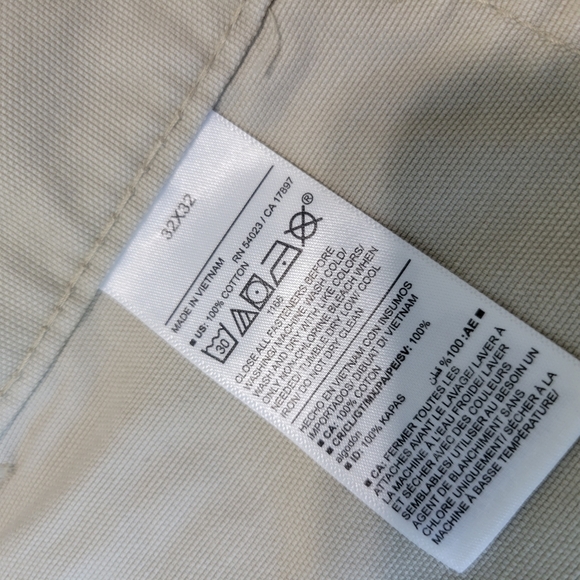 Old Navy Workwear Cargo Pants 32x32 Straight NWT Light Khaki 100% Cotton - Picture 8 of 11